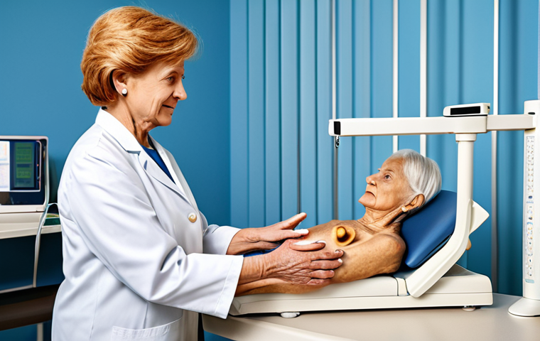 부모님을 위한 건강 검진 정보 - Tumor Screening with Doctor**

"A professional female doctor, fully clothed and wearing a lab coat, ...