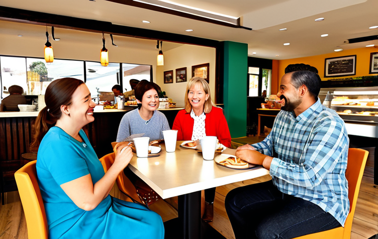 아이와 함께하는 홈카페 체험 - Parent and Child Making Coffee Together**

"A parent and child (ages 7-9) working together at a clea...
