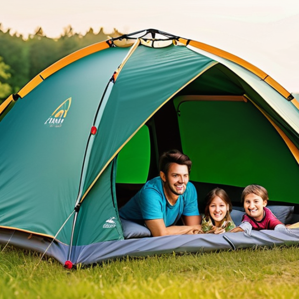 가족을 위한 자동차 캠핑 준비 - **Prompt for Stable Diffusion:**
    A vibrant, photorealistic image of a happy family's spacious ca...