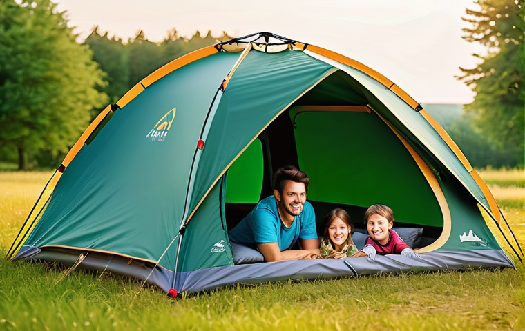 가족을 위한 자동차 캠핑 준비 - **Prompt for Stable Diffusion:**
    A vibrant, photorealistic image of a happy family's spacious ca...