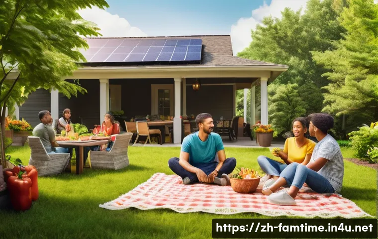 가족과 함께하는 야외 바비큐 파티 - A vibrant outdoor family barbecue scene set in a spacious, well-ventilated park area with designated...